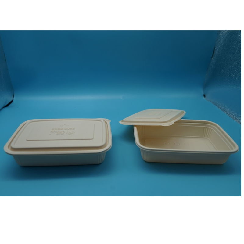 disposable airtight microwavable refrigerable compartment takeaway biodegradable corn starch food containers