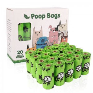 Whole biodegradable pet waste bag doggie poop bags with dispenser poop bags compostable