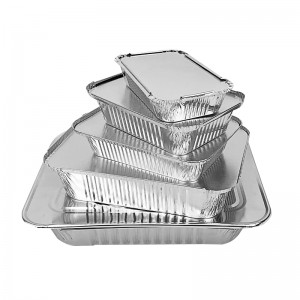 Disposable Food Use Aluminium Foil Takeaway Food Container Biodegradable Aluminum Foil Food Lunch Box