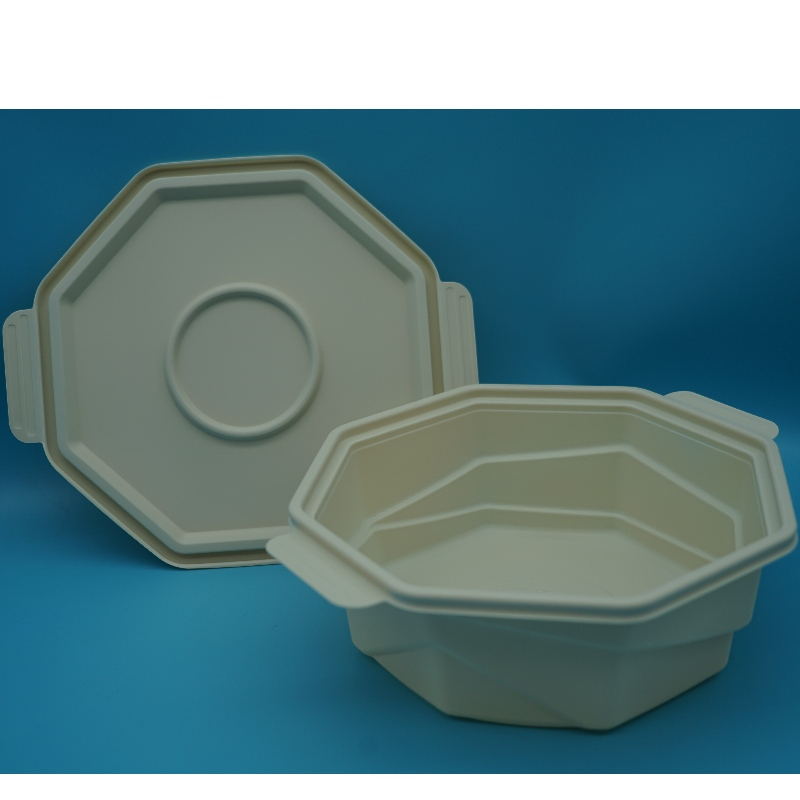 airtight microwavable compartment eco friendly lid takeaway biodegradable food packaging food storage disposable food containers