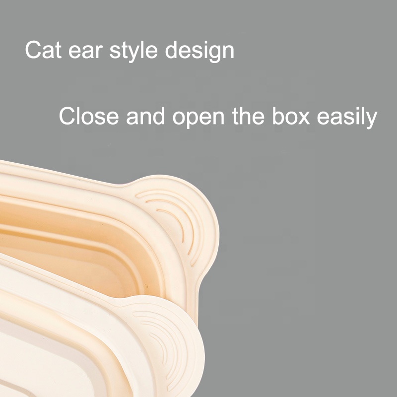 Biodegradable cornstarch fast food packaging box rectangle takeaway food container lunch box degradable