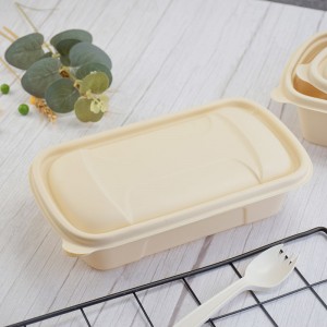 Biodegradable corn starch food packaging box degradable lunch box takeaway food containers in bulk