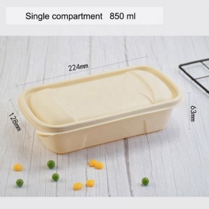 Eco friendly corn starch food packaging box degradable lunch box takeaway biodegradable air tight food storage containers