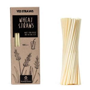 Customized length natural wheat straws eco friendly rye straws biodegradable wheat drinking straws